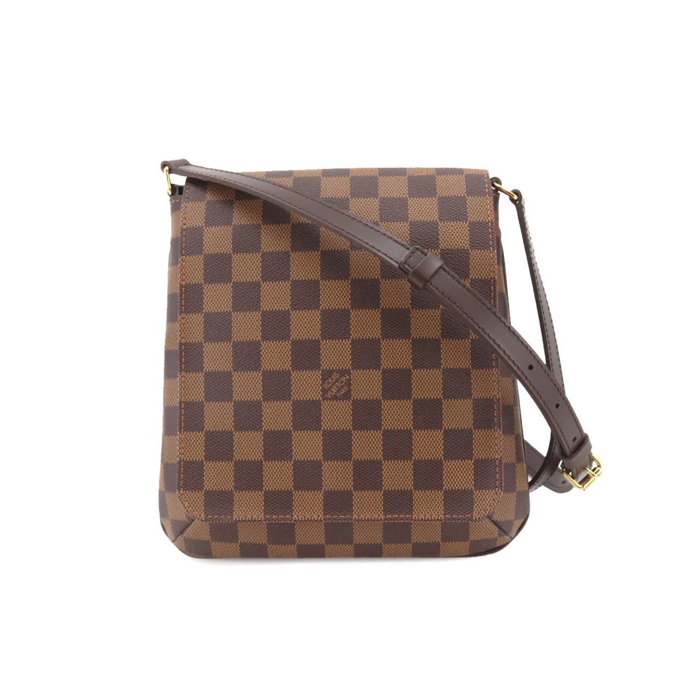 Louis Vuitton Damier Musette Salsa Long Shoulder Bag Ebene Gold Hardware